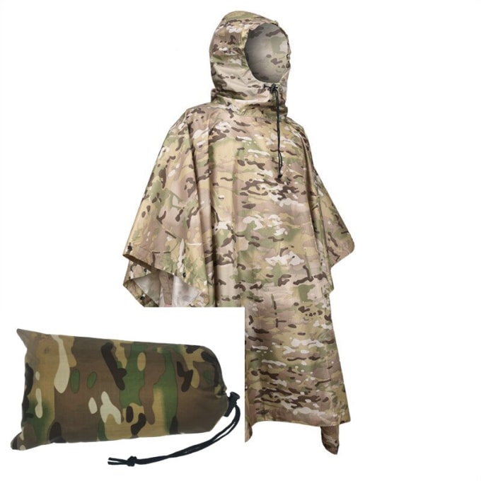 Poncho de camouflage large et imperméable - Top Militaire