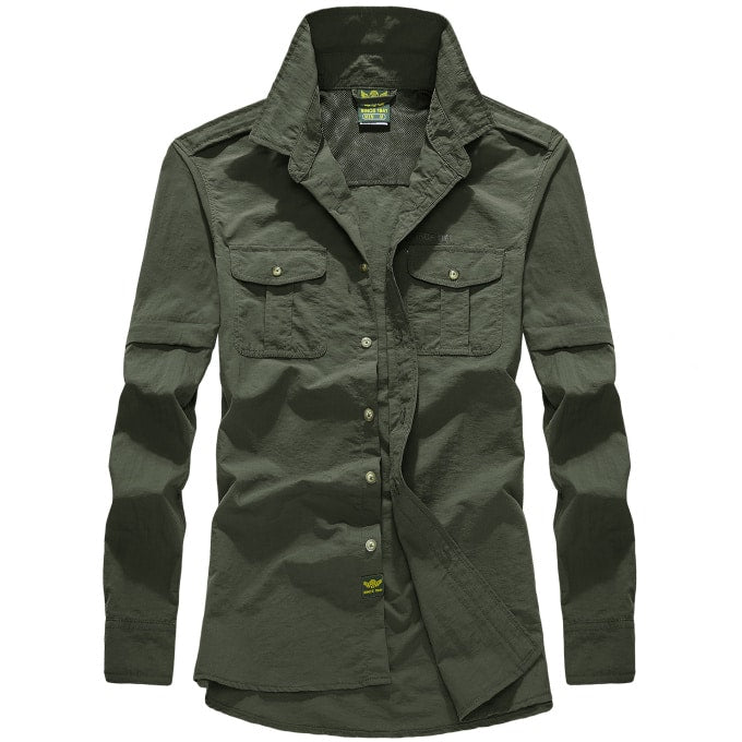 Chemise militaire à manches amovibles pour hommes - Top Militaire