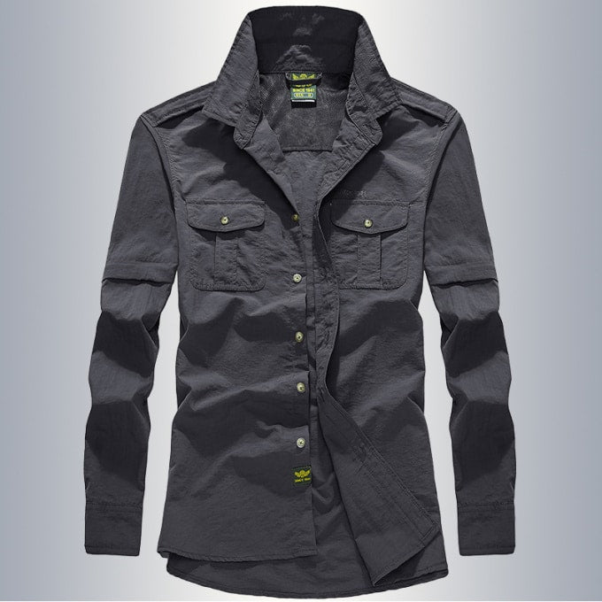Chemise militaire à manches amovibles pour hommes - Top Militaire