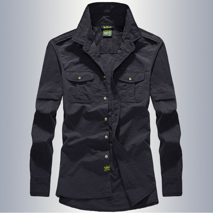 Chemise militaire à manches amovibles pour hommes - Top Militaire