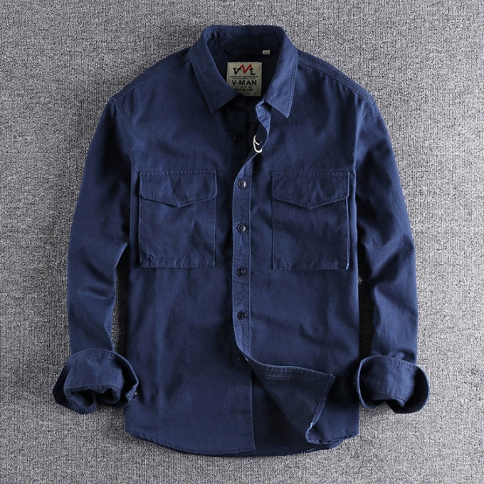 Chemise militaire cargo en coton pour hommes - Top Militaire