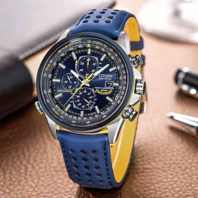 Montre de plongée multifonctions bracelet bleu - Top Militaire