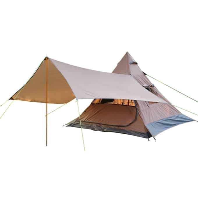 Tente militaire conique avec auvent 3-4 personnes - Top Militaire