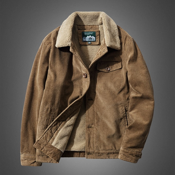 Veste militaire chaude en velours pour homme - Top Militaire