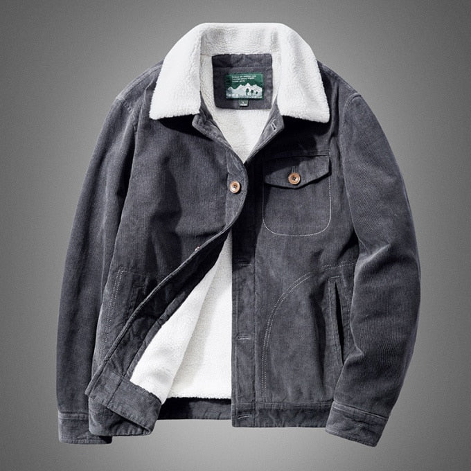 Veste militaire chaude en velours pour homme - Top Militaire