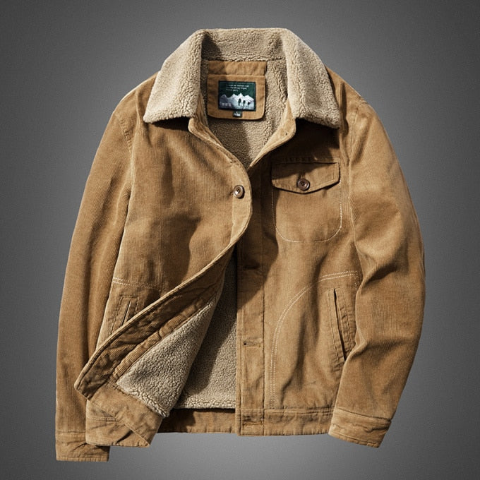Veste militaire chaude en velours pour homme - Top Militaire