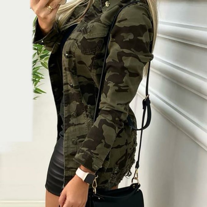 Chemise militaire camouflage pour femme - Top Militaire