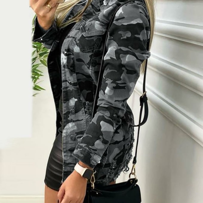 Chemise militaire camouflage pour femme - Top Militaire