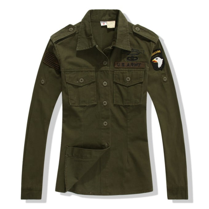 Chemise militaire armée de l’air à manches longues pour femmes - Top Militaire
