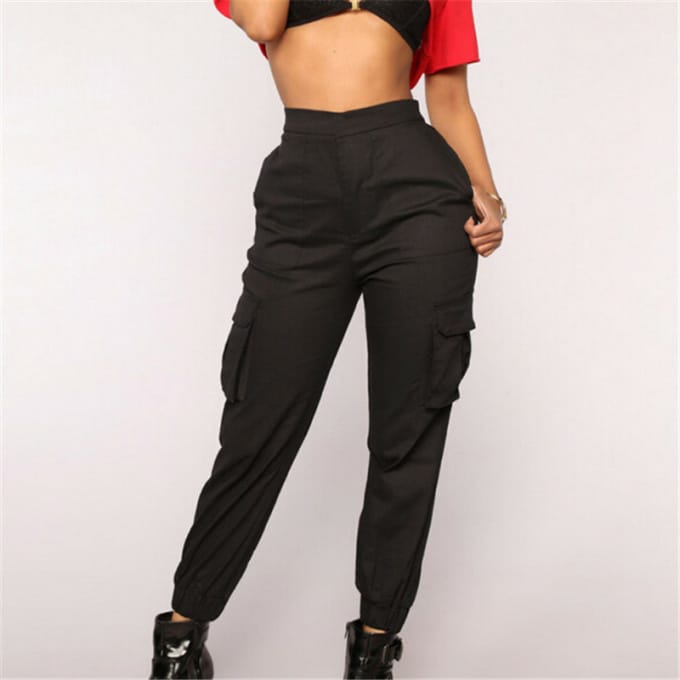 Pantalon cargo militaire taille haute pour femme - Top Militaire