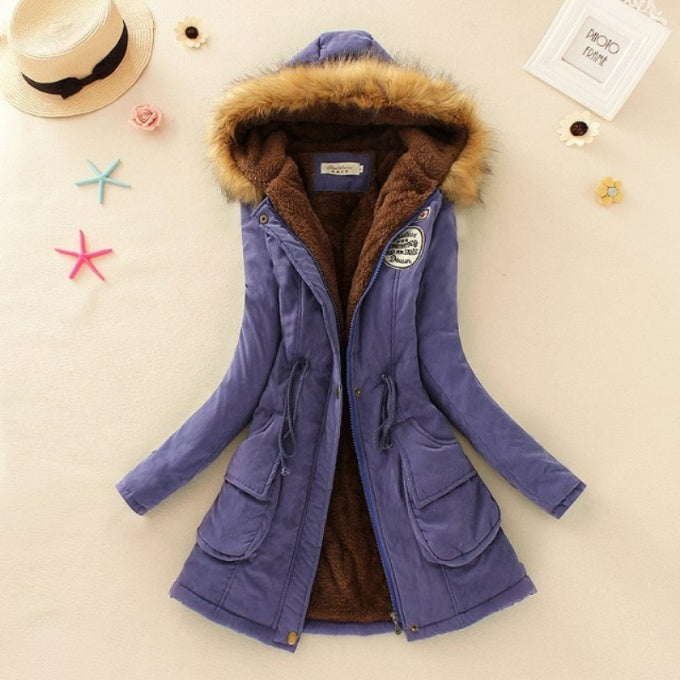 Manteau d’hiver à capuche pour femme - Top Militaire