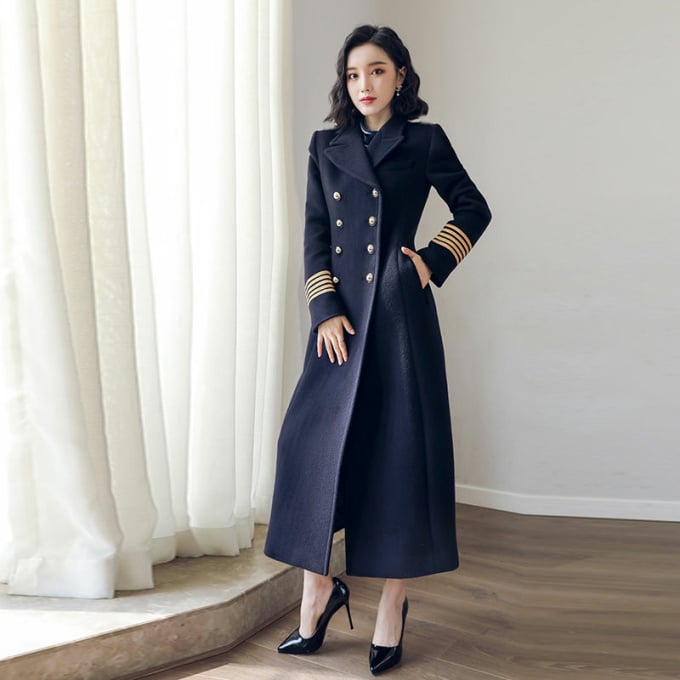 Manteau style militaire britannique pour femme - Top Militaire