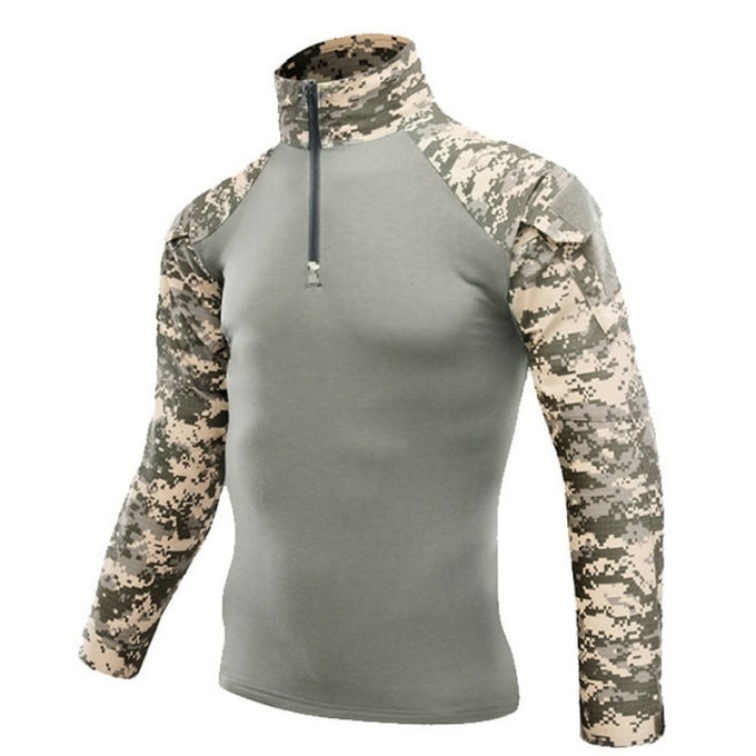 Veste militaire à col zippé camouflage digital - Top Militaire