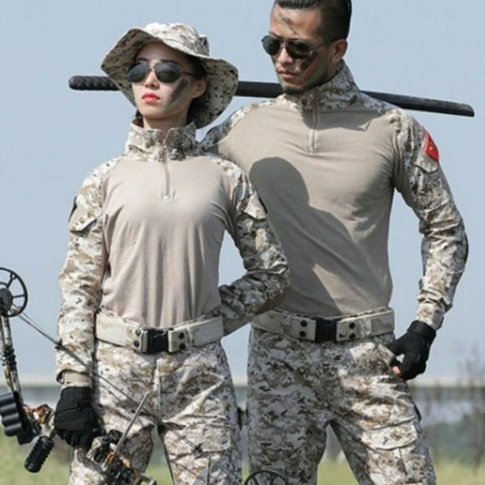 Veste militaire à col zippé camouflage digital - Top Militaire