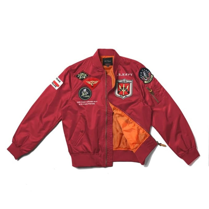 Manteau bomber style aviateur militaire avec patchs - Top Militaire