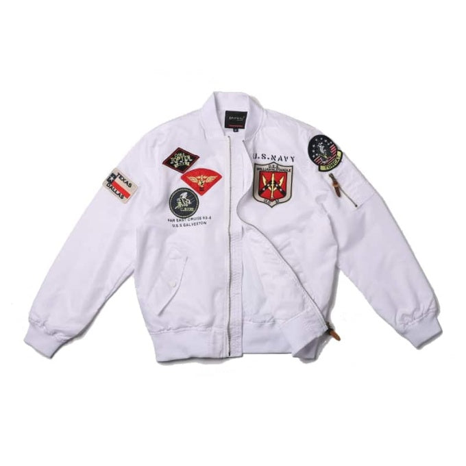 Manteau bomber style aviateur militaire avec patchs - Top Militaire
