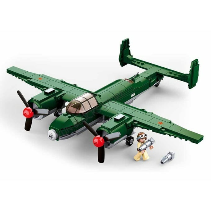 Blocs de construction avion de chasse bombardier – 311 pièces - Top Militaire