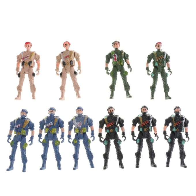 Ensemble de figurines militaires en plastique 10 pièces - Top Militaire