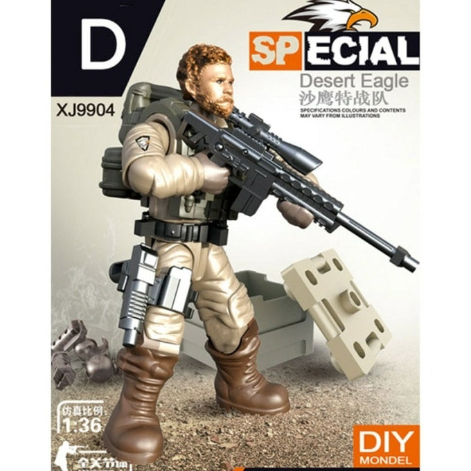 Figurines de soldats des forces de combat dans le désert 8 pièces - Top Militaire