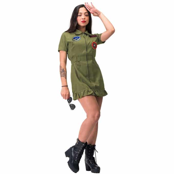 Déguisement militaire armée de l’air pour femme - Top Militaire