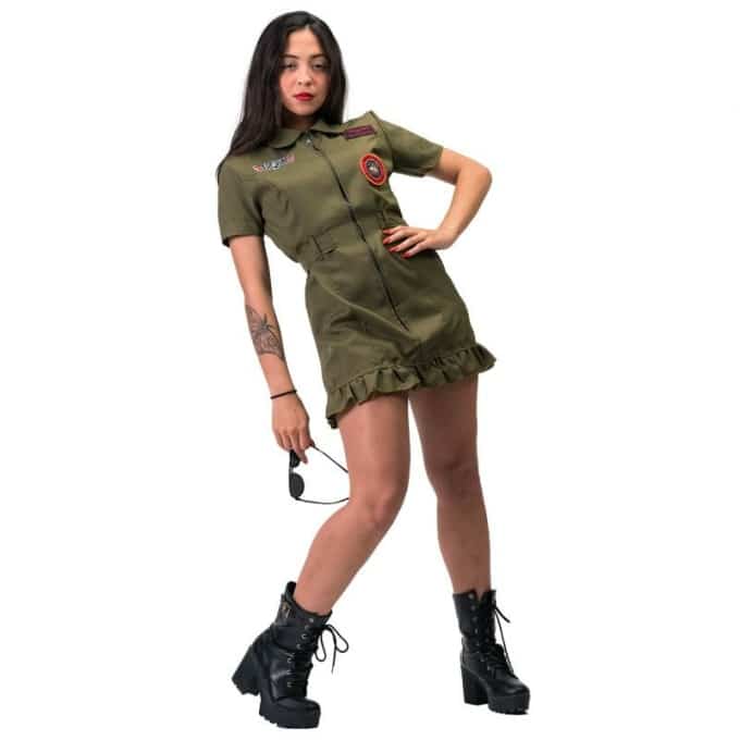 Déguisement militaire armée de l’air pour femme - Top Militaire