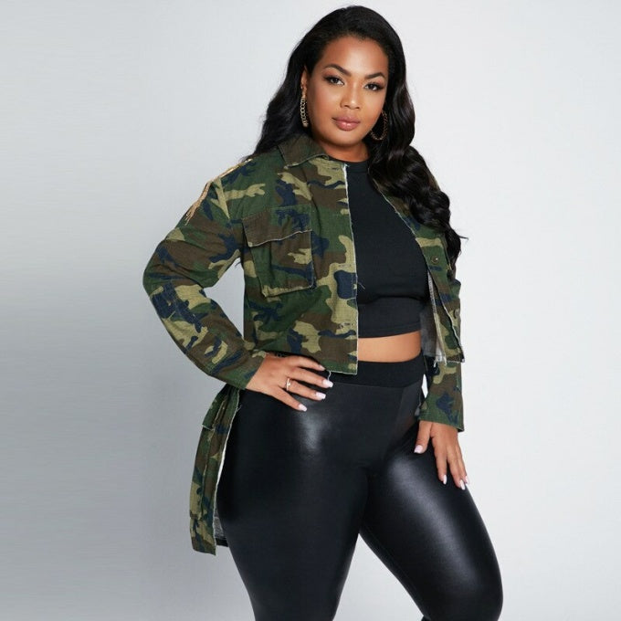 Veste militaire courte devant pour femme - Top Militaire
