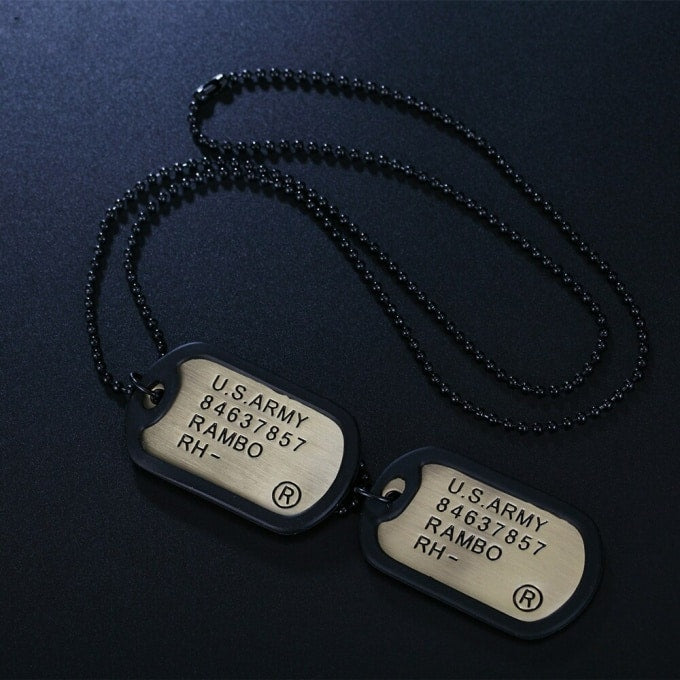 Collier de soldat militaire double étiquette - Top Militaire