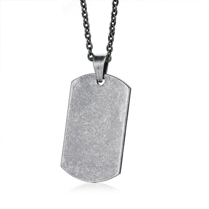 Collier avec pendentif plaque militaire en acier - Top Militaire