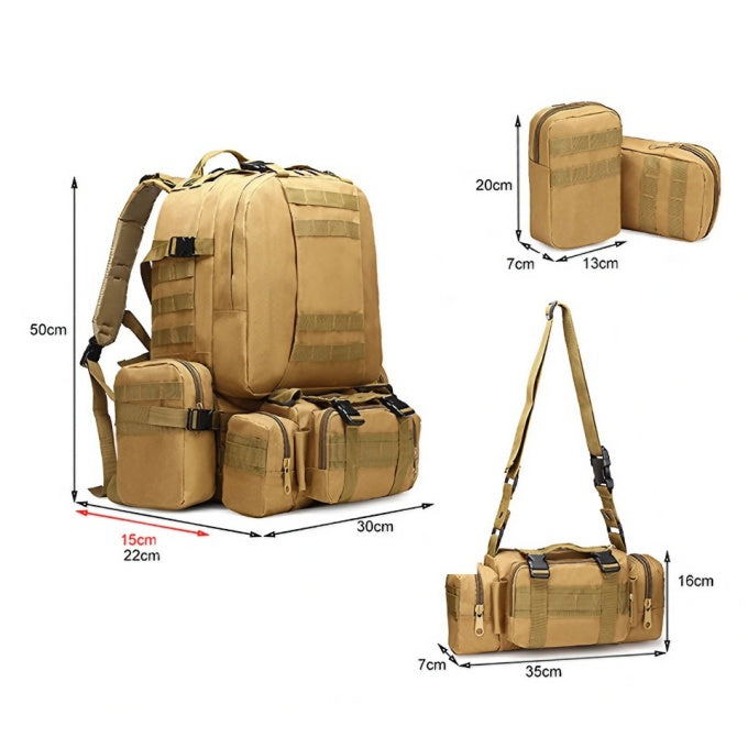 Sac à dos Militaire 4 en 1 de 50L - Top Militaire