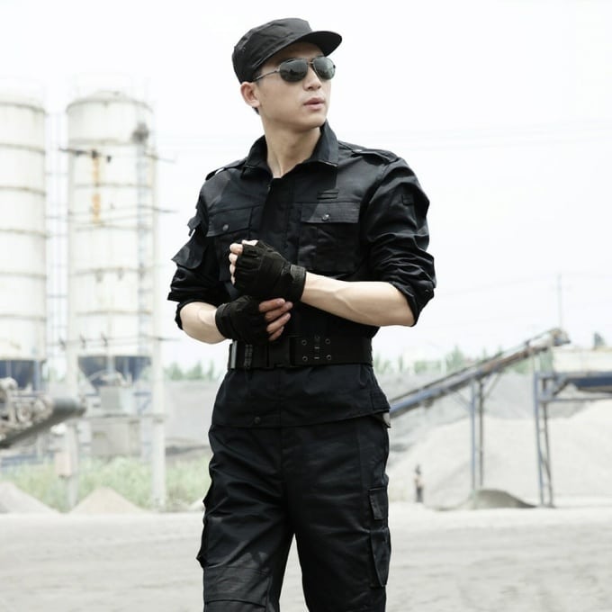 Tenue militaire noire - Top Militaire
