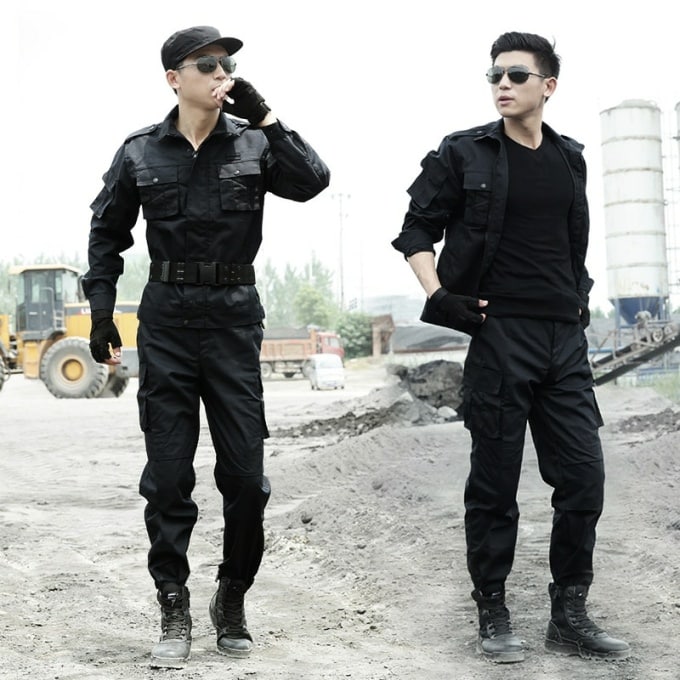 Tenue militaire noire - Top Militaire