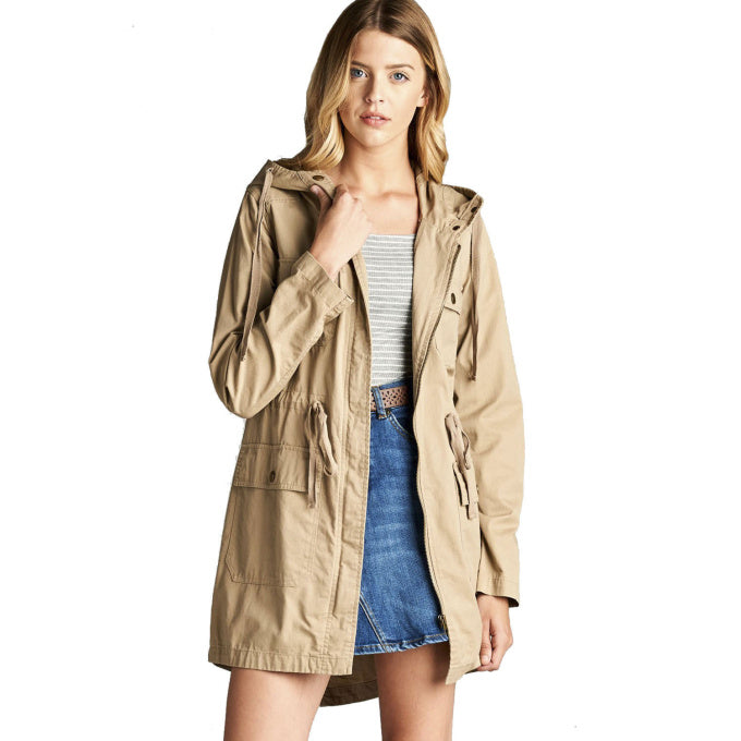 Veste militaire à capuche pour femme - Top Militaire