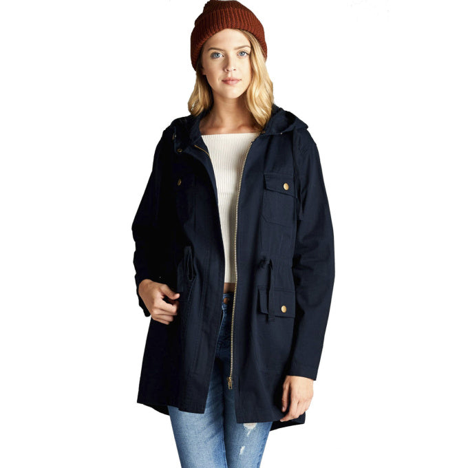 Veste militaire à capuche pour femme - Top Militaire