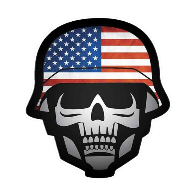 Sticker militaire crâne et drapeau américain - Top Militaire