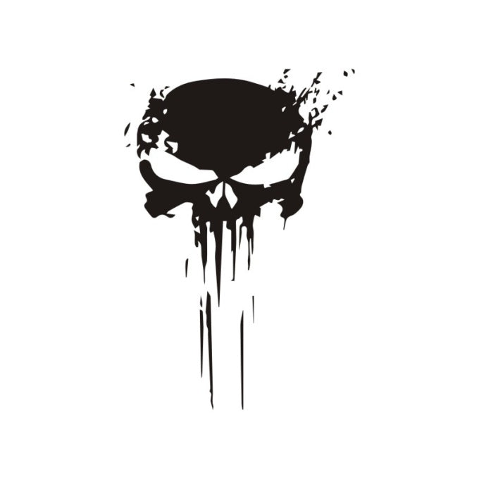 Sticker militaire tête de mort - Top Militaire