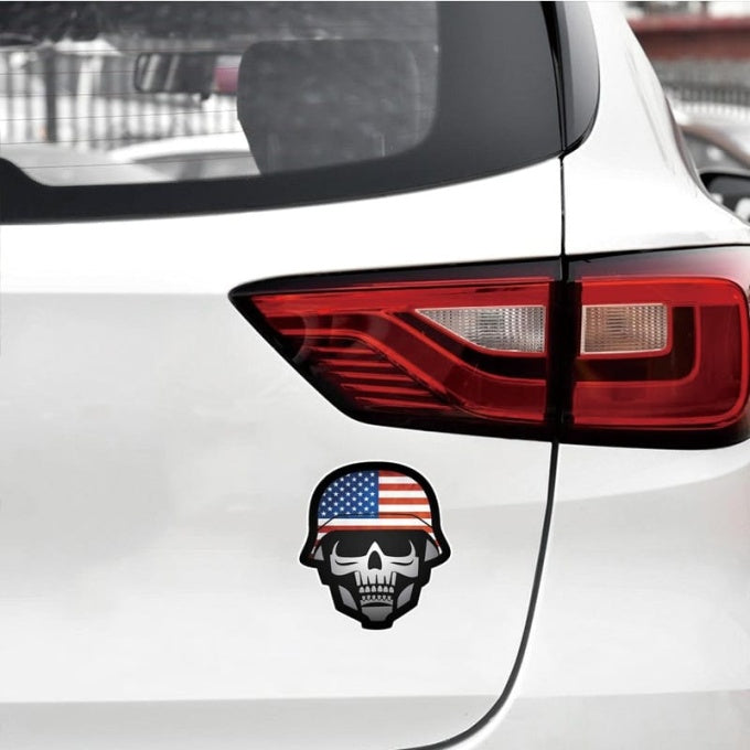 Sticker militaire crâne et drapeau américain - Top Militaire