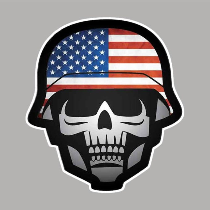 Sticker militaire crâne et drapeau américain - Top Militaire
