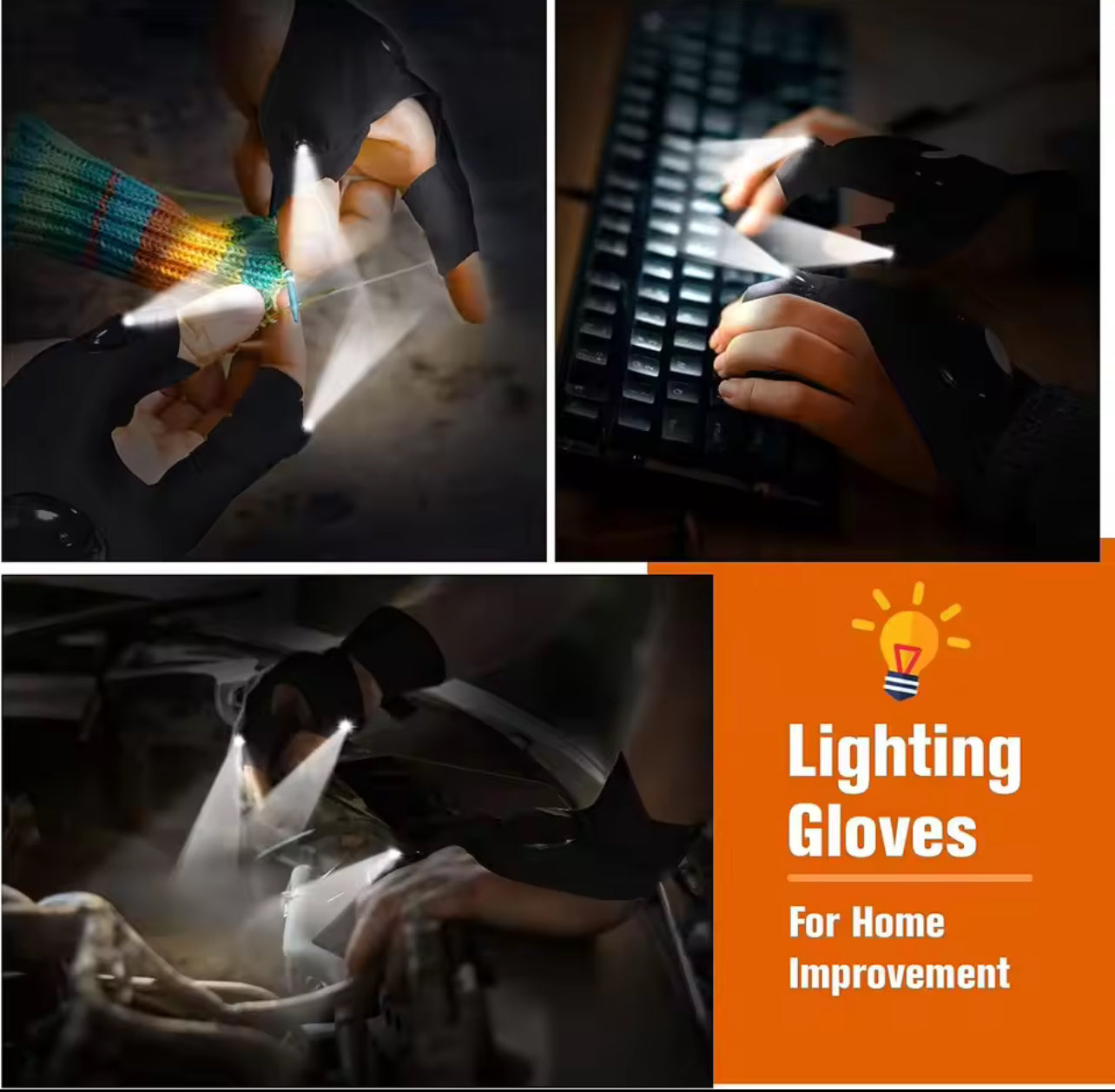 Gants à Led lumineux