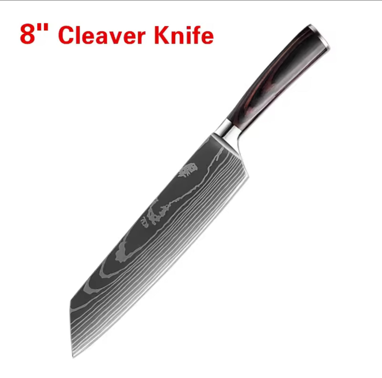 Couteau de Cuisine Damas Laser – Polyvalent, Tranchant et Élégant