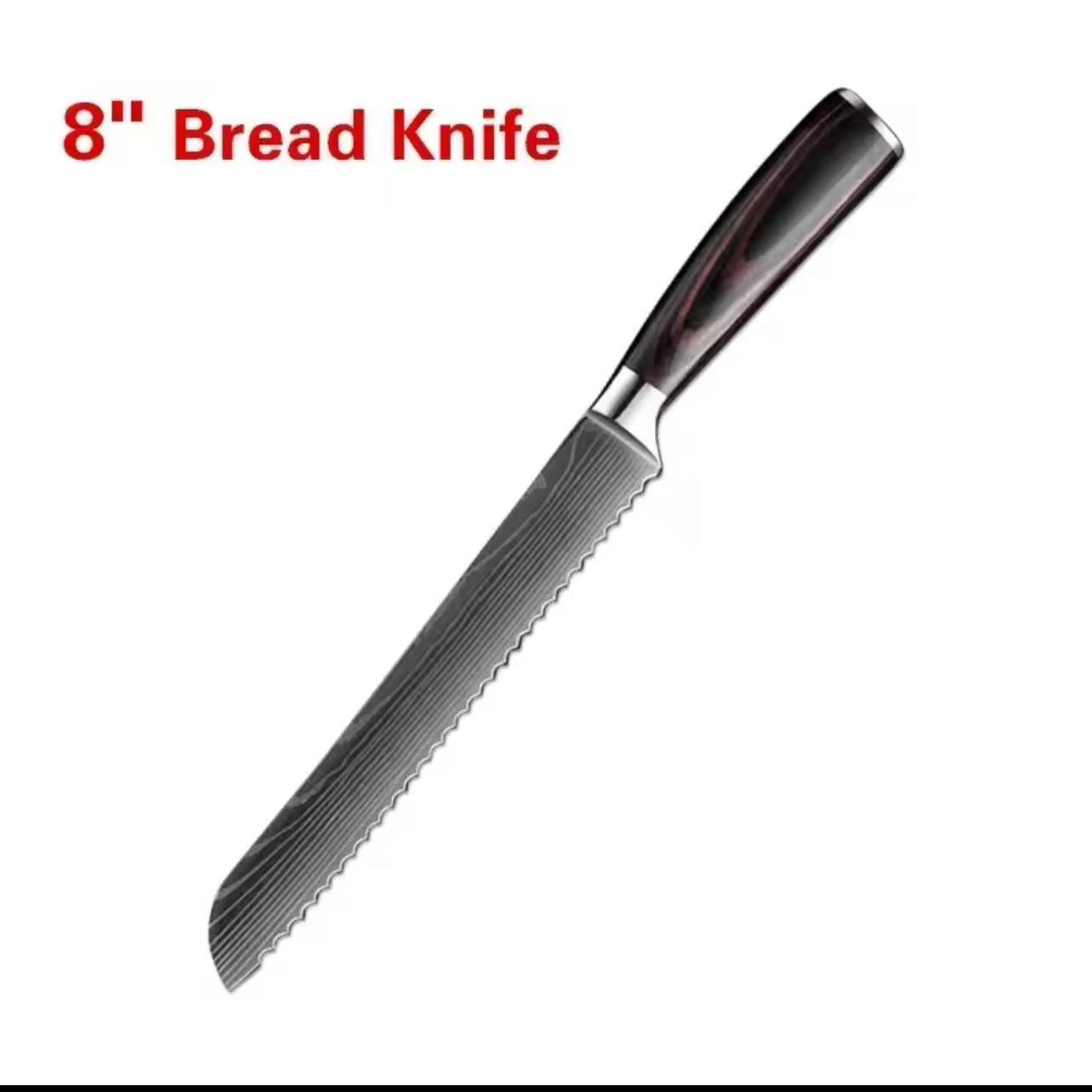 Couteau de Cuisine Damas Laser – Polyvalent, Tranchant et Élégant