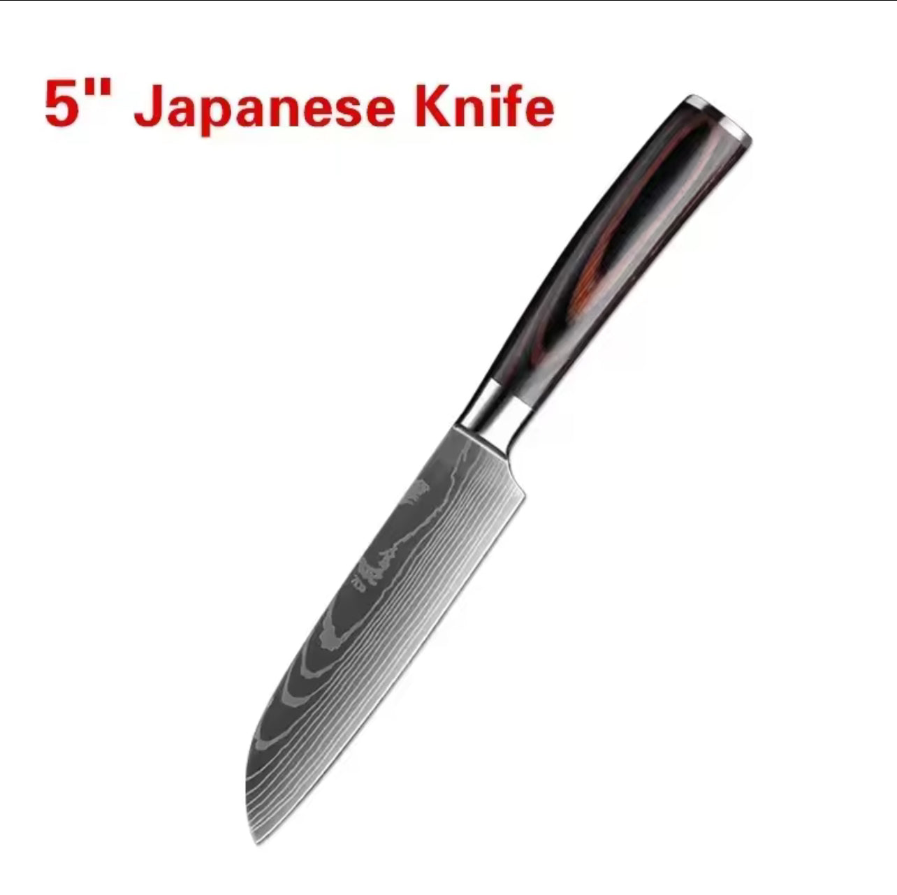 Couteau de Cuisine Damas Laser – Polyvalent, Tranchant et Élégant
