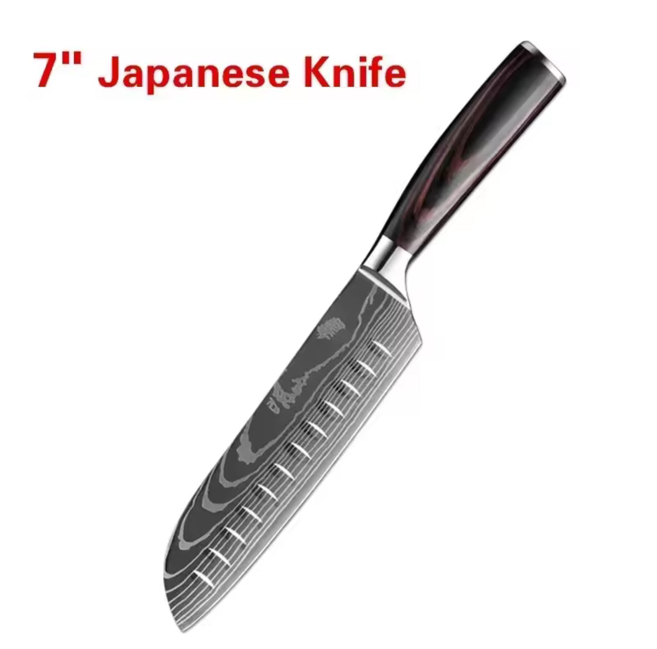 Couteau de Cuisine Damas Laser – Polyvalent, Tranchant et Élégant