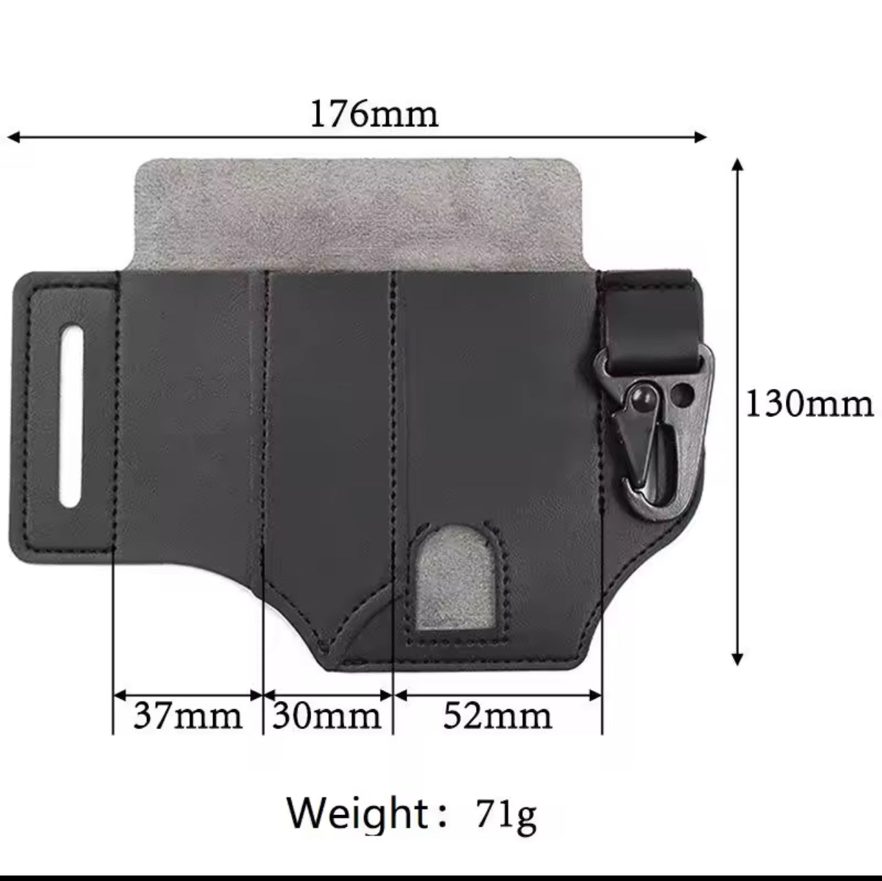 Ceinture Tactique en Cuir – Étui Multi-Outils de Rangement Compact