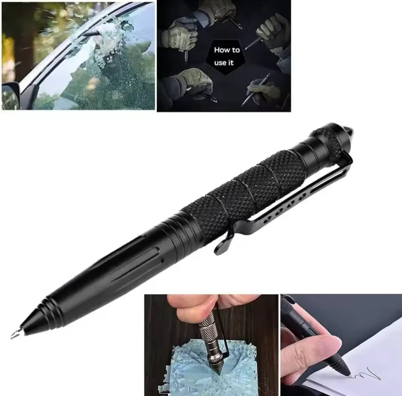 Kit Stylo Tactique d’Auto-Défense en Aluminium – Écriture & Sécurité à Portée de Main