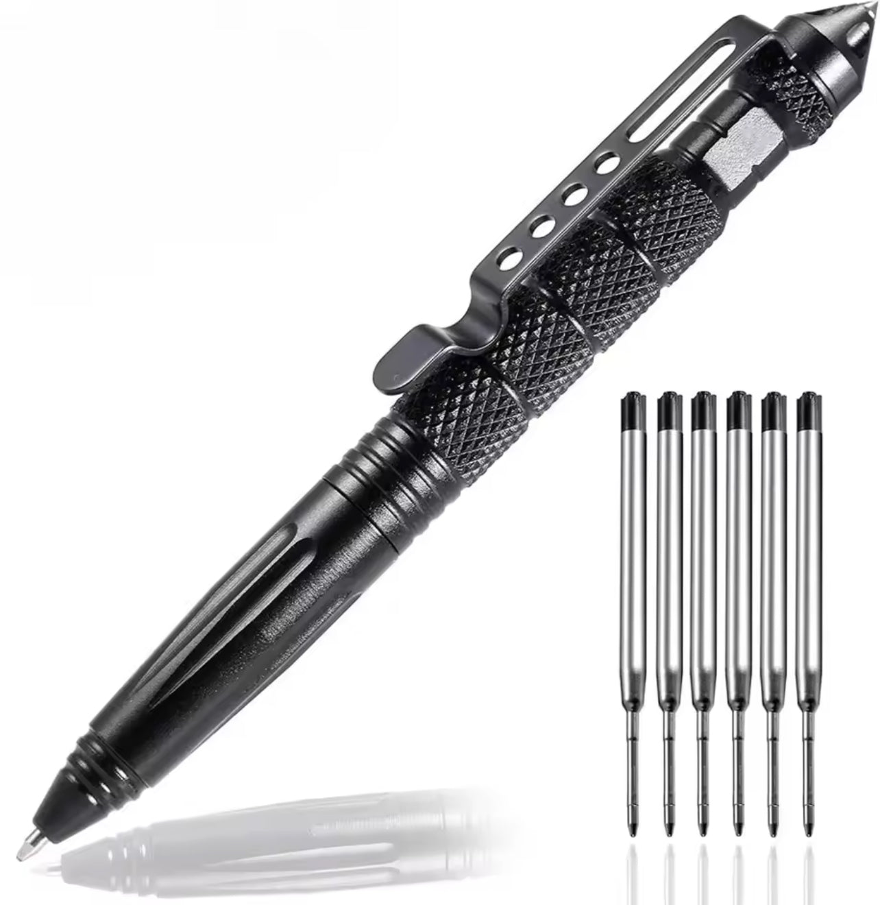 Kit Stylo Tactique d’Auto-Défense en Aluminium – Écriture & Sécurité à Portée de Main