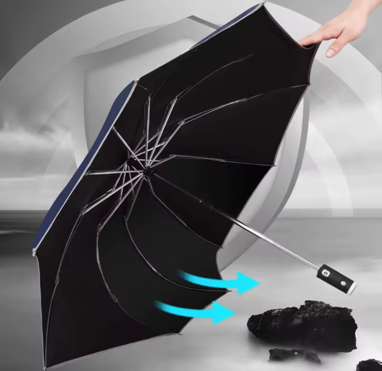 Parapluie Automatique LED – Pliable, Étanche, Anti-UV, Résistant au Vent, avec Lampe de Poche - Top Militaire