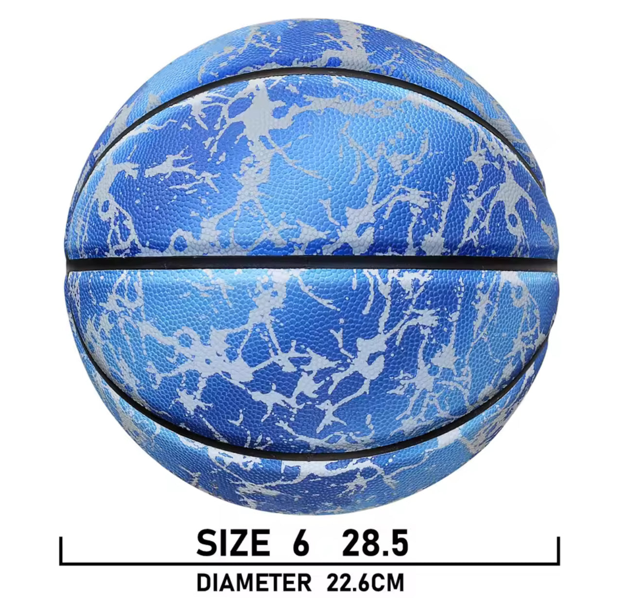 Ballon de basket lumineux réfléchissant – Brillant jour & nuit, résistant à l’usure, tailles 7/6/5, entraînement et loisirs en cuir PU souple - Top Militaire