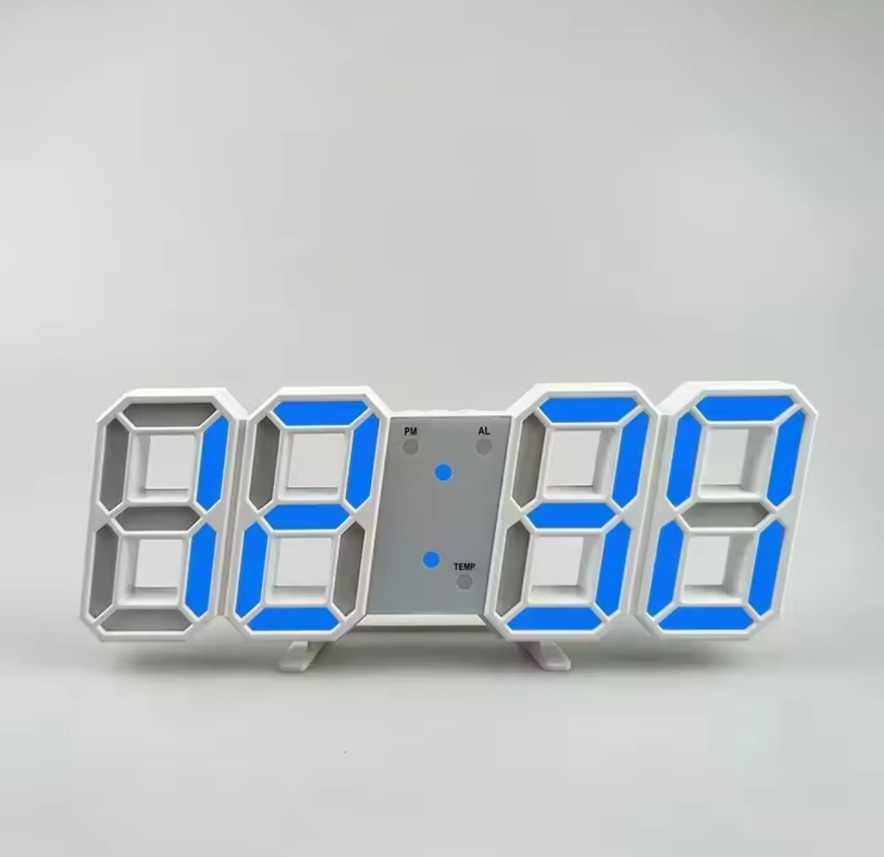 Réveil numérique LED 3D – Horloge murale moderne avec heure, date, température, pour maison, bureau, cuisine et déco intérieure - Top Militaire