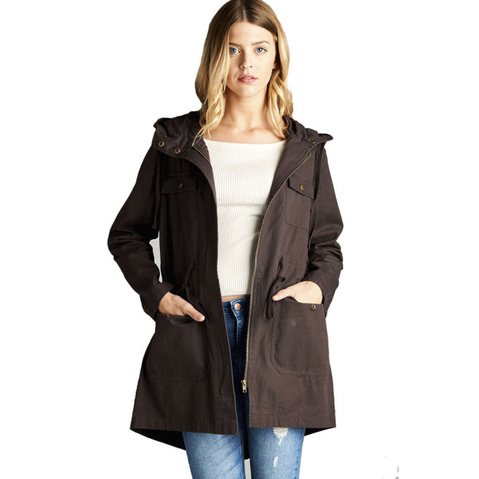 Veste militaire à capuche pour femme - Top Militaire