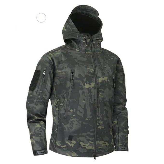 Veste softshell avec velcro motif camouflage - Top Militaire